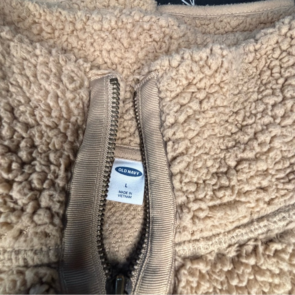 Old Navy Tan Sherpa Jacket - Picture 4 of 5